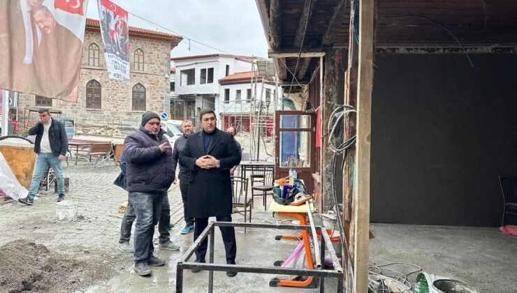 Güdül’de iki sokakta 55 dükkânda sağlıklaştırma çalışmaları sürüyor