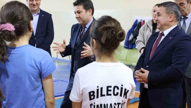 Cimnastik Federasyonu Başkanı Suat Çelen Bilecik’te antrenmanları inceledi
