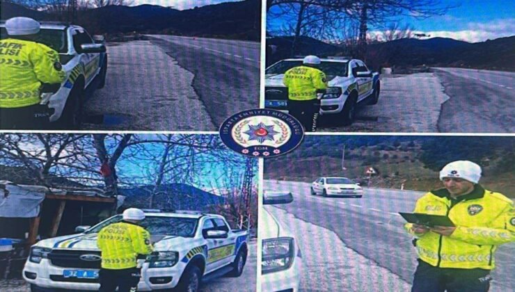Isparta–Antalya karayolu’nda drone destekli trafik denetimi