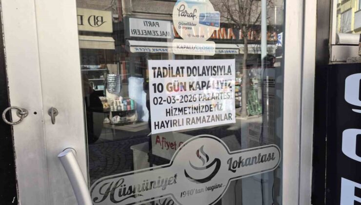 Ramazan ayını fırsat bilen esnaf tadilata başladı