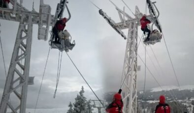Uludağ’da telesiyej arızası: Yolcular mahsur kaldı