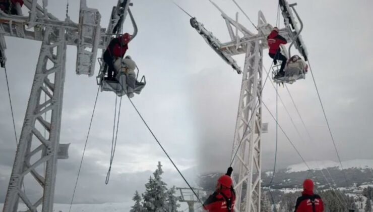 Uludağ’da telesiyej arızası: Yolcular mahsur kaldı