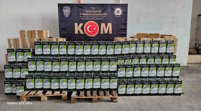 Uşak’ta 382 teneke karışımlı zeytinyağı ele geçirildi