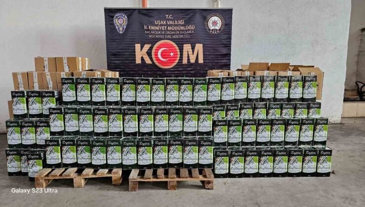 Uşak’ta 382 teneke karışımlı zeytinyağı ele geçirildi