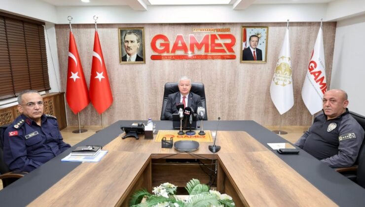 Aksaray Valisi Murat Duru, aylık asayiş değerlendirmesini yaptı