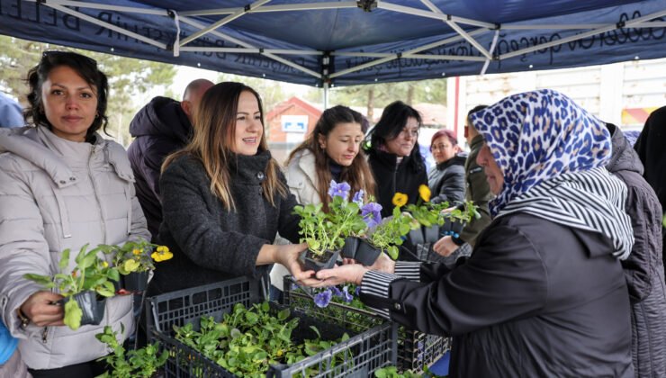 Eskişehir’de Mezarlıkta Çiçekler Büyükşehirden