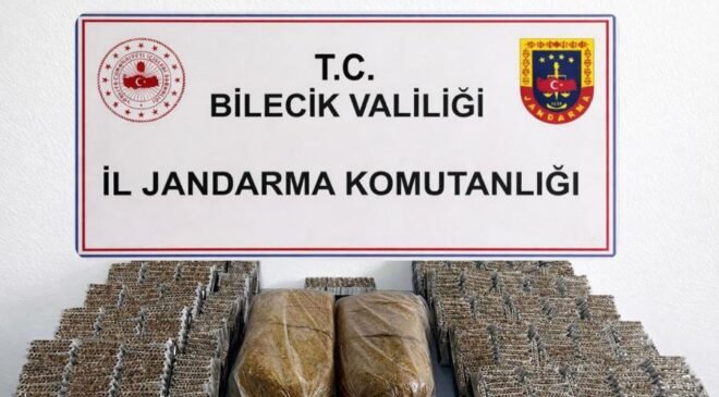 Bilecik’te 13 bin 580 makaron ve 10 kilo kıyılmış tütün ele geçirildi