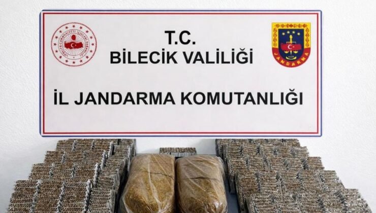 Bilecik’te 13 bin 580 makaron ve 10 kilo kıyılmış tütün ele geçirildi