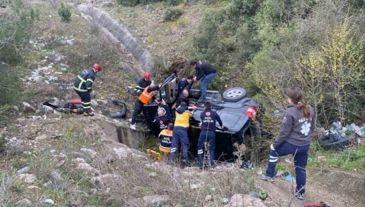 Bilecik’te otomobil takla attı: 2 yaralı