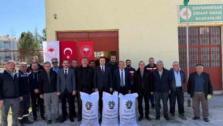 Çavdarhisar’da çiftçilere çörek otu tohumu dağıtımı