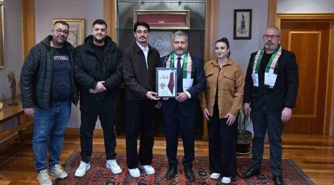 Filistin Yardımlaşma Derneği’nden Rektör Adıgüzel’e ziyaret