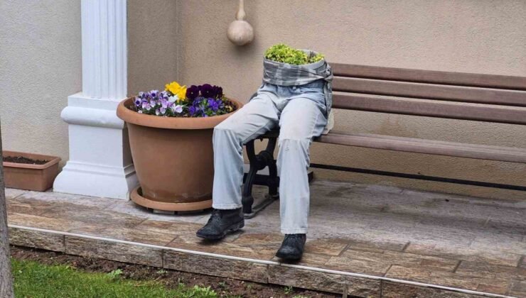 İlginç bahçe dekorasyonu hem ilginç, hem de ürkütücü