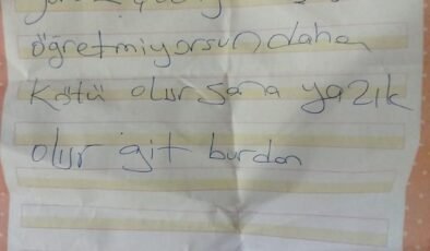 İlkokul kapısına tehdit içerikli not bırakan veli tutuklandı