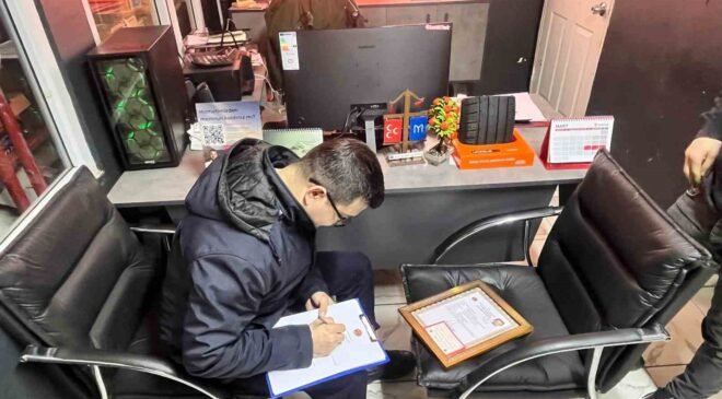 Küçük Sanayi Sitesi’nde 9 işyerinin ruhsatsız olduğu anlaşıldı