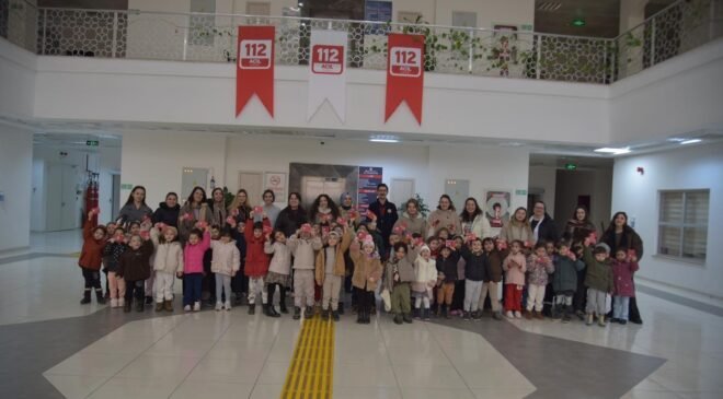 Miniklerden 112 Acil Çağrı Merkezi’ne ilgi