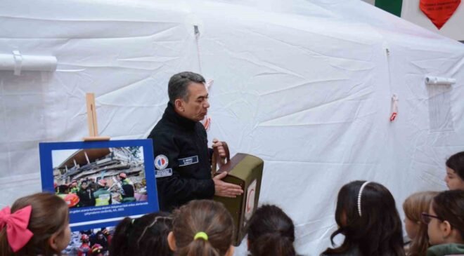 Miniklere afet bilinci aşılandı