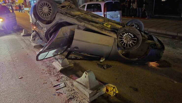 Otomobil takla attı: 1 yaralı