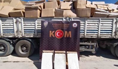 Polis piyasa değeri yaklaşık 8 milyon TL olan makaron ele geçirdi