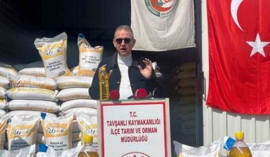 Tavşanlı’da 114 çiftçiye yüzde 75 hibeli Aspir tohum desteği