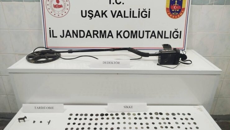 Uşak’ta 161 sikke ele geçirildi