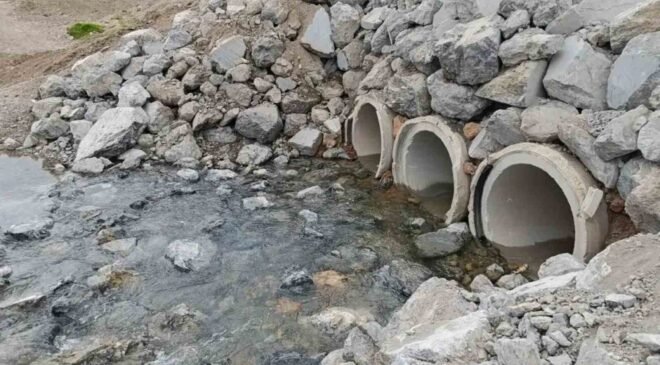 Akdağ Tabiat Parkı’nın çöken yolu tamir edildi