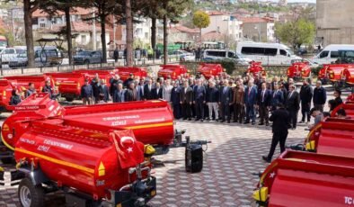 Bilecik’te 31 adet yangın söndürme tankeri köylere dağıtıldı