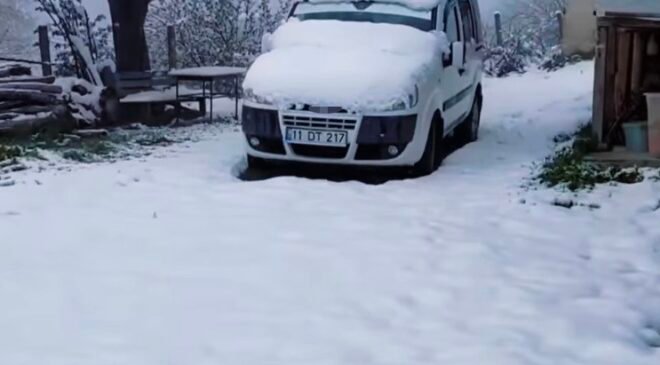 Bilecik’te kar sürprizi