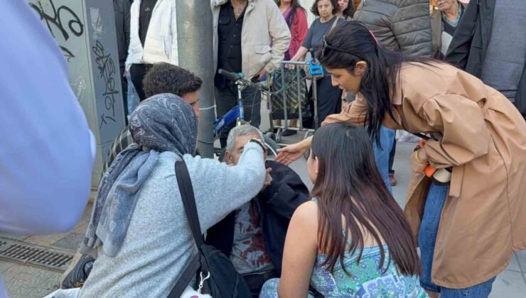 Çocuğun attığı yumrukla yaşlı adam kanlar içinde yere yığıldı