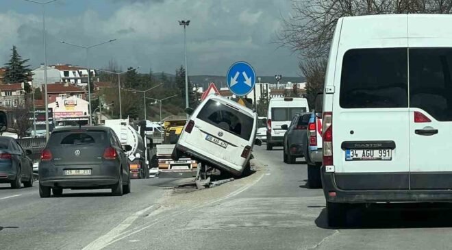 Eskişehir’de çevre yolunda korkutan kaza