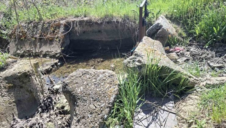 Hisarcık’ta 60 yıllık sulama kanalları bakımsızlıktan harap durumda
