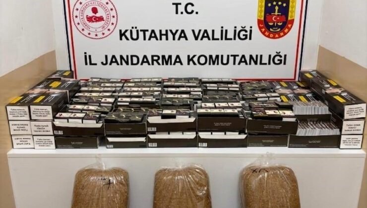 Kütahya’da kaçak tütün ve sigara operasyonu