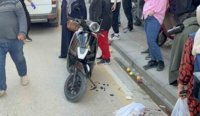 Scooterin çarptığı yaya yaralandı