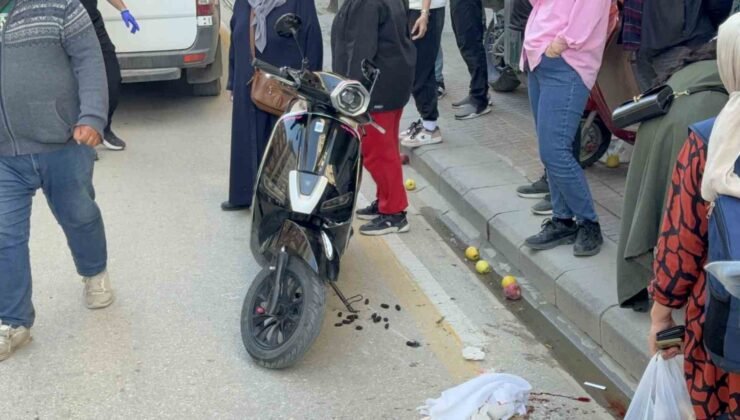 Scooterin çarptığı yaya yaralandı