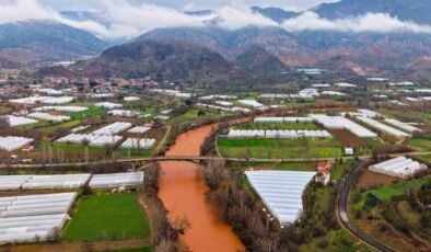 Yağmur sonrası Sakarya Nehri’nin rengi değişti