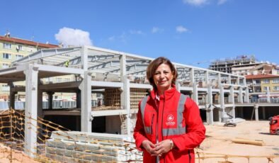 Eskişehir Kurtuluş Kapalı Pazar Yeri İnşaatında Yüzde 50 Tamamlandı