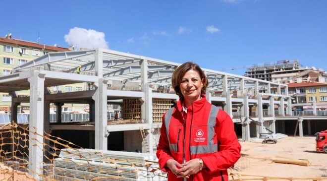 Eskişehir Kurtuluş Kapalı Pazar Yeri İnşaatında Yüzde 50 Tamamlandı