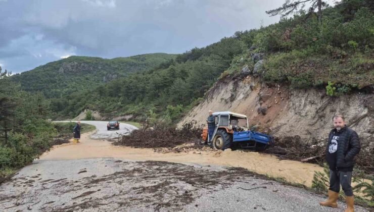Bilecik’te bir köy adeta sular artında kaldı