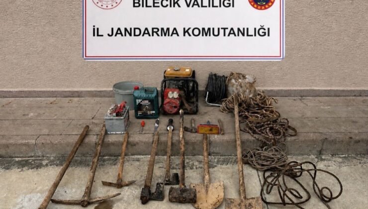 Bilecik’te define arayan 5 kişi suçüstü yakalandı
