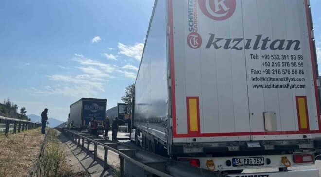 Bilecik’te iki tır çarpıştı: 1 yaralı