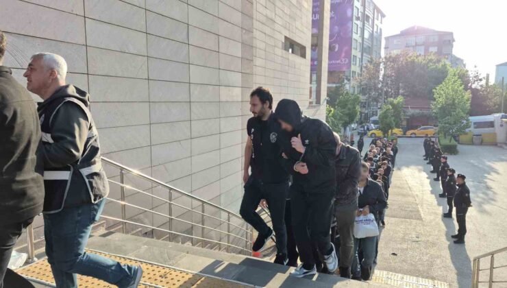 Eskişehir merkezli 33 ildeki 8,7 milyar liralık yasa dışı bahis operasyonunda 45 şüpheli adliyeye sevk edildi