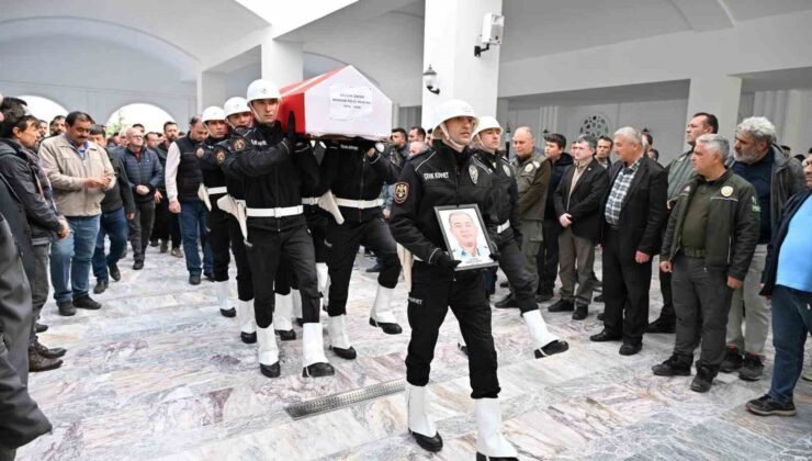 Geçirdiği rahatsızlık sonucu vefat eden polis memuru son yolculuğuna uğurlandı