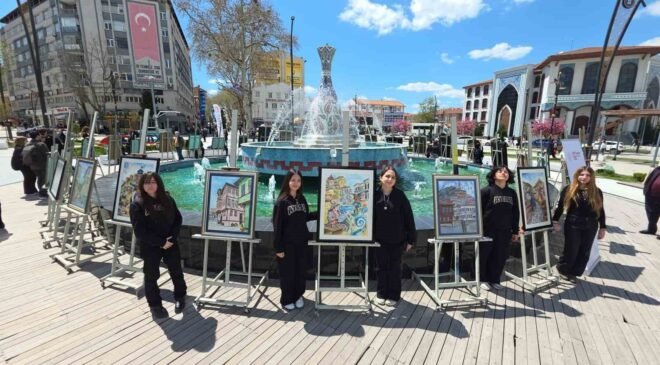 Kütahya ve Sakarya’dan öğrenciler aynı sergide buluştu