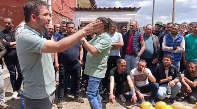 Kütahya’da maden işçileri ile firma yetkilileri arasında gerginlik