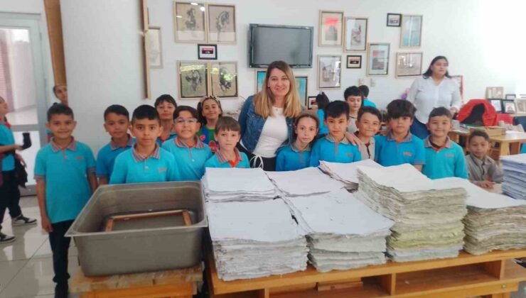 Minik öğrenciler ‘geri dönüşümü’ yerinde öğrendiler