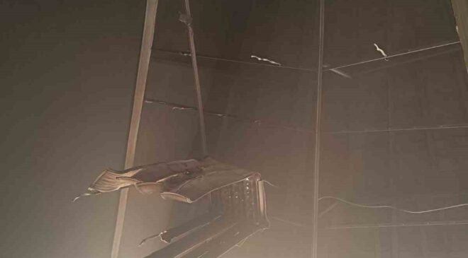 Okulda çıkan yangın paniğe neden oldu