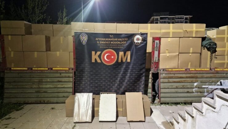 Polis 20 milyon TL’lik kaçak doldurulmuş makaron ele geçirdi
