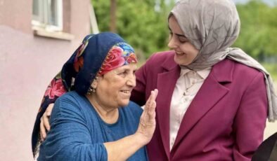 Sebahat teyzenin duası Kaymakam Kılıç’ı duygulandırdı