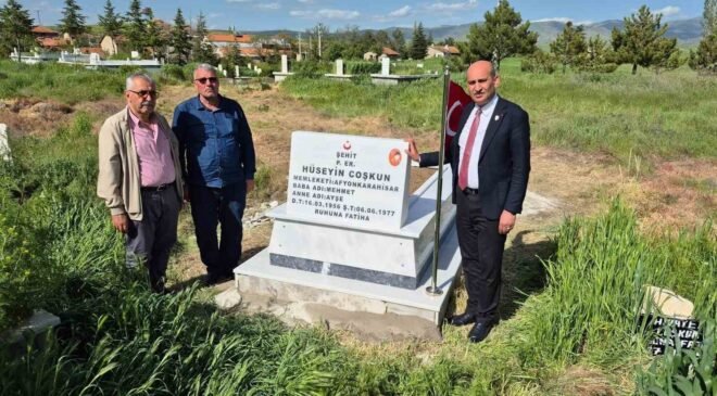 Şehit mezarı 49 yıl sonra yeniden yapıldı
