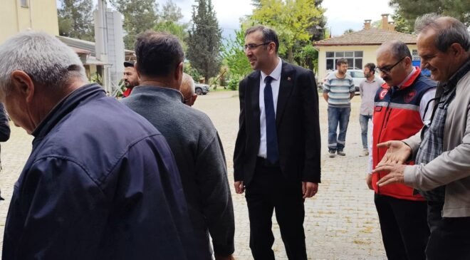 Uşak’ta tarımsal üretim ve kooperatifçilik için İnay köyünde saha incelemesi yapıldı