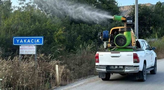 Bilecik’te haşerelere karşı ilaçlama çalışması yapıldı